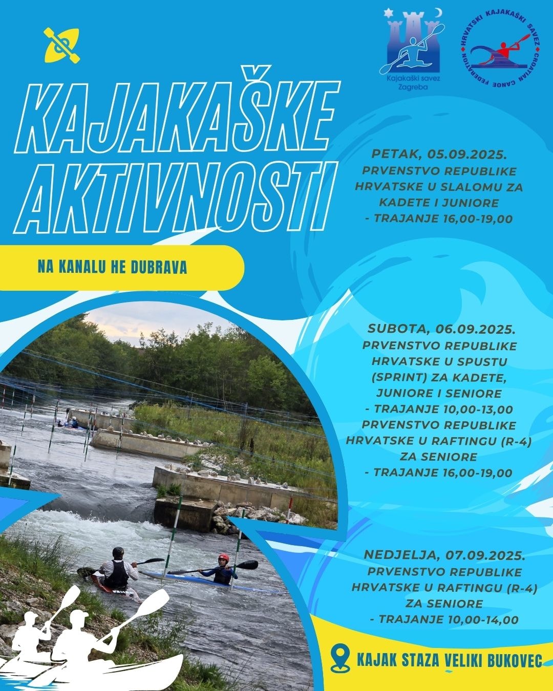 Državna natjecanja u kajaku i raftingu ovog vikenda u Velikom Bukovcu