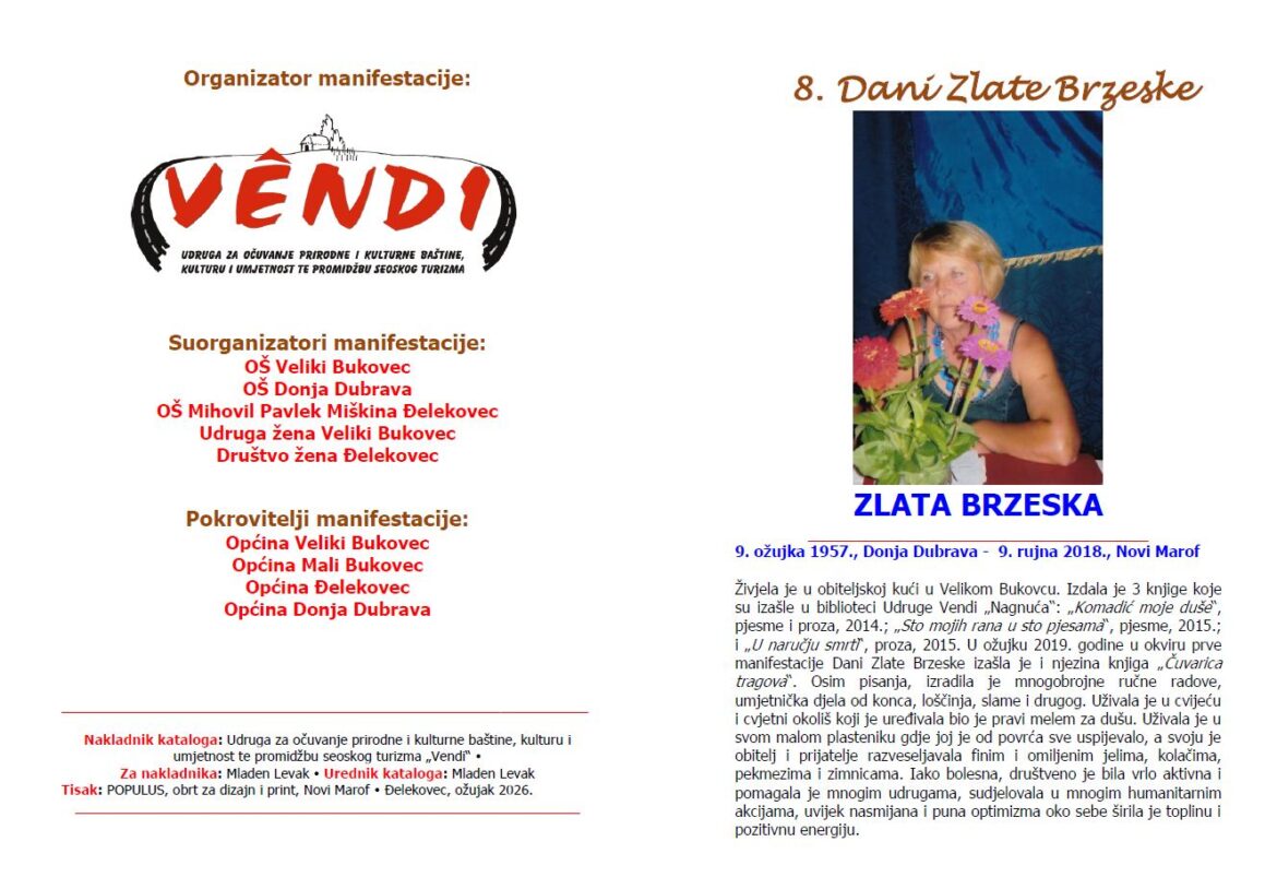 Osmi Dani Zlate Brzeske od 5. do 8. ožujka u Podravini