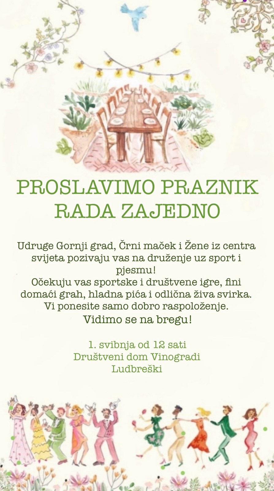 Gornji grad, Črni maček i Žene iz centra svijeta po prvi puta zajednički organiziraju proslavu Praznika rada