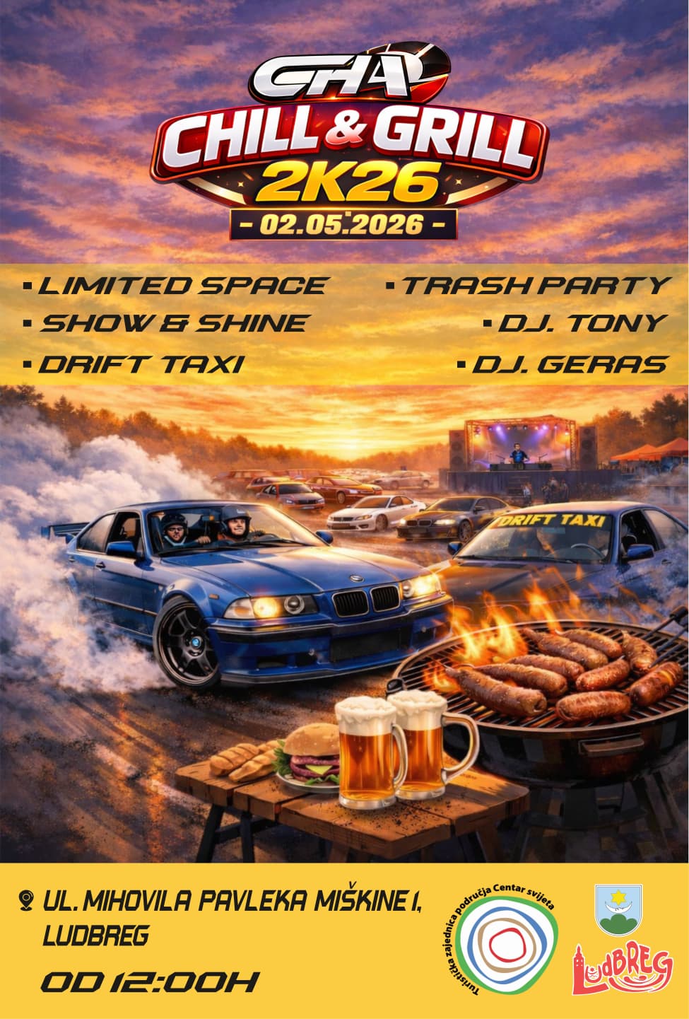 Miris roštilja i zvuk motora – CHA Chill & Grill pretvara Ludbreg u auto zonu dobre zabave