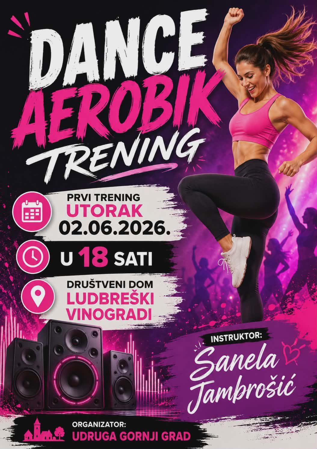 Počinju treninzi dance aerobika u Vinogradima Ludbreškim