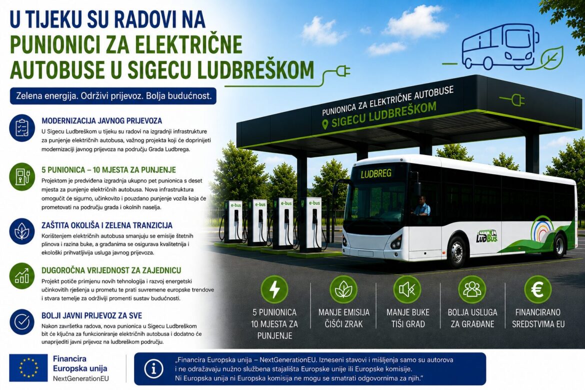 U tijeku su radovi na punionici za električne autobuse u Sigecu Ludbreškom