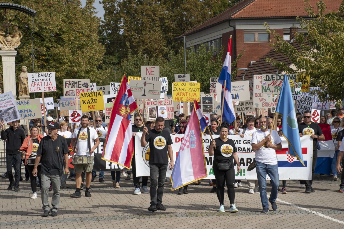 Održan prosvjed u Ludbregu protiv izgradnje megafarme u Apatiji